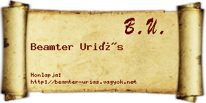 Beamter Uriás névjegykártya